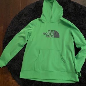 North Face line green hooded sweatshirt. Worn 3 times. Size XL